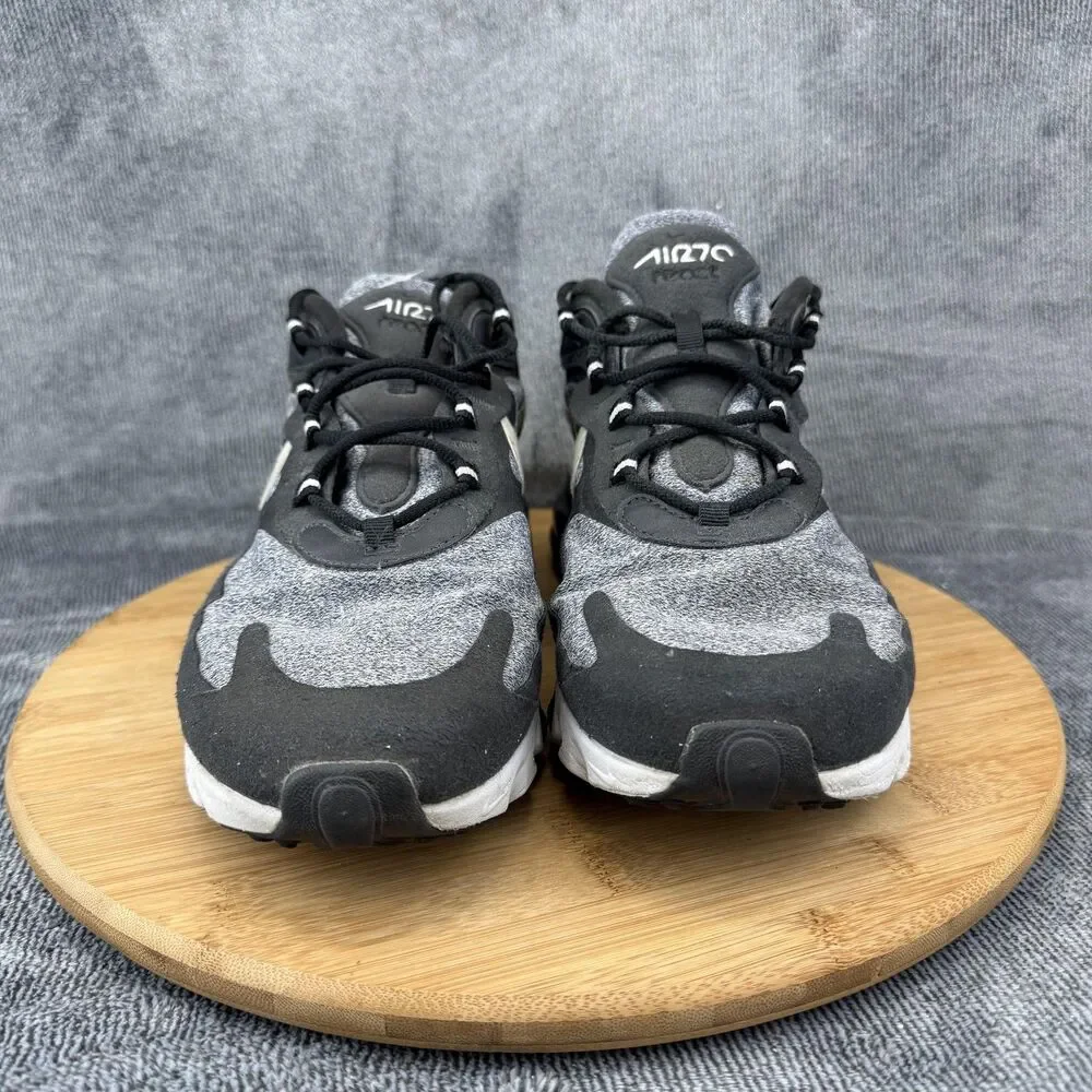 Nike Air270 React Shoes Mens Size 8.5 Black Mesh Running Sneakers AO4971-001